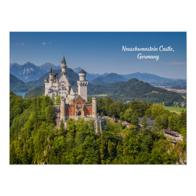 Schloss Neuschwanstein, Deutschland Bayern Poster (Vorderseite)