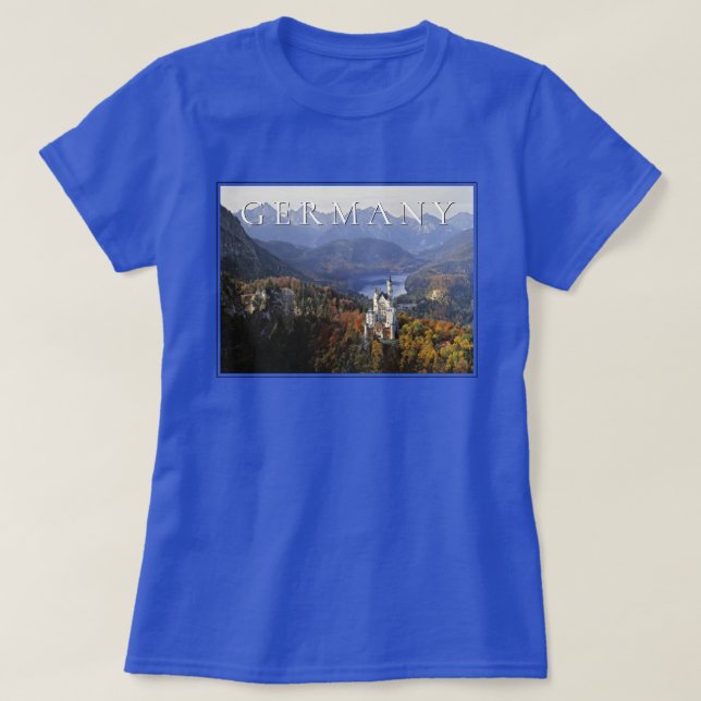Schloss Neuschwanstein | Deutschland, Bayern T-Shirt (Design vorne)