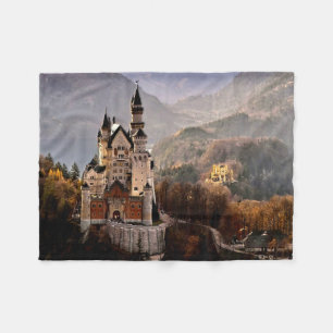 Schloss Neuschwanstein Deutschland Fleecedecke