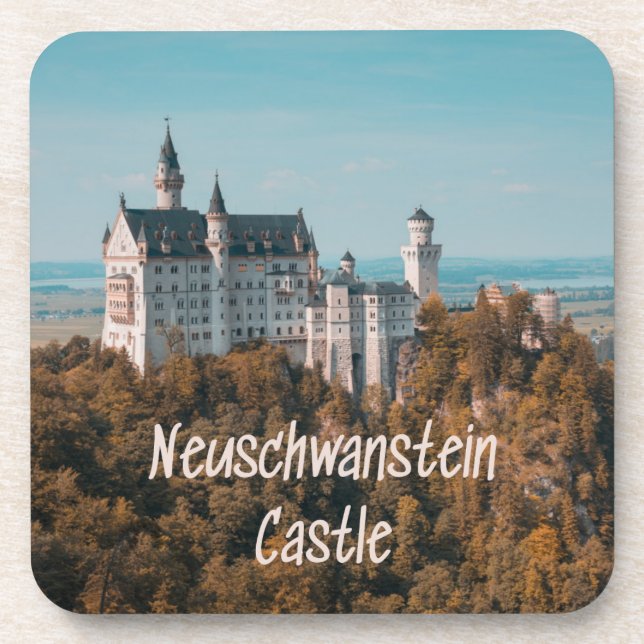 Schloss Neuschwanstein Deutschland Getränkeuntersetzer (Vorderseite)