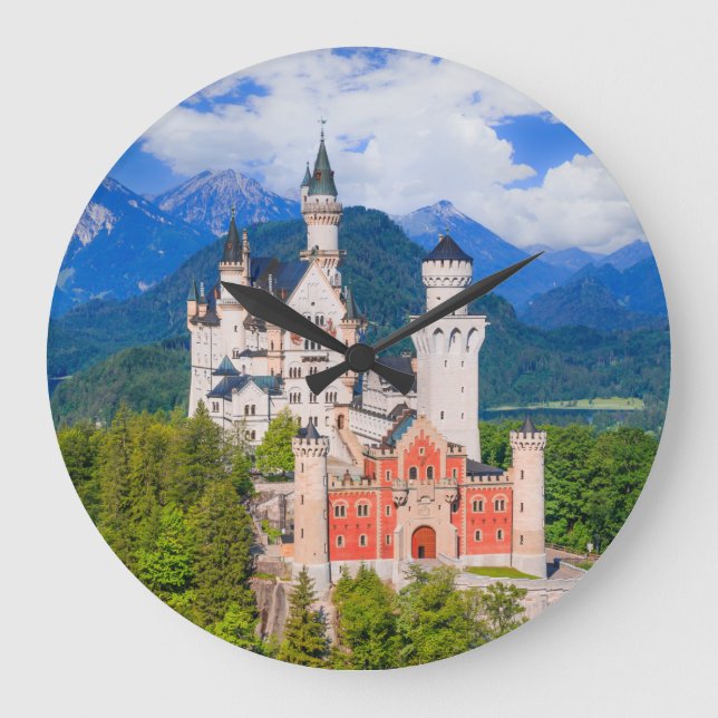 Schloss Neuschwanstein Deutschland Große Wanduhr (Vorderseite)