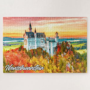 Schloss Neuschwanstein, Deutschland, im Herbst Puzzle