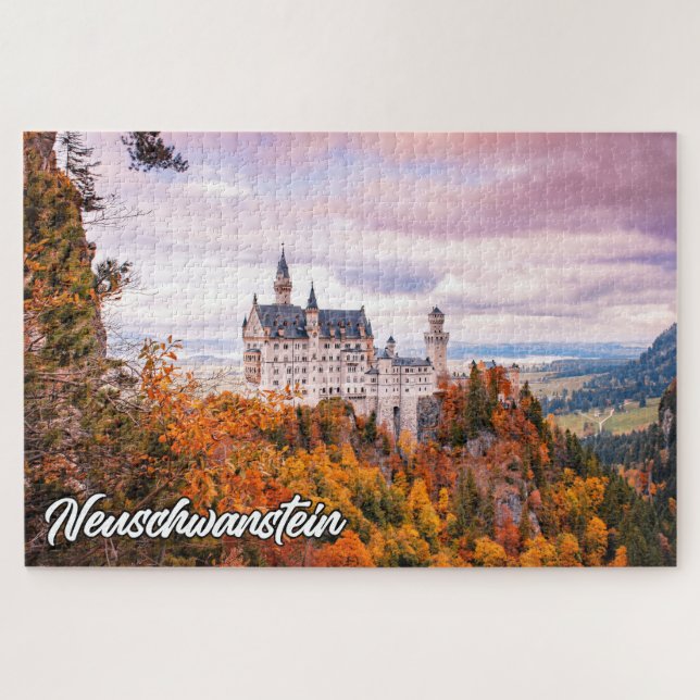 Schloss Neuschwanstein, Deutschland, im Herbst Puzzle (Horizontal)