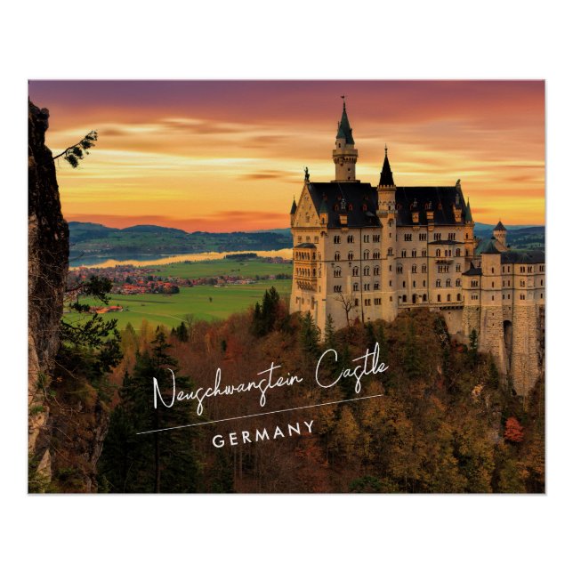 Schloss Neuschwanstein Deutschland Poster (Vorderseite)