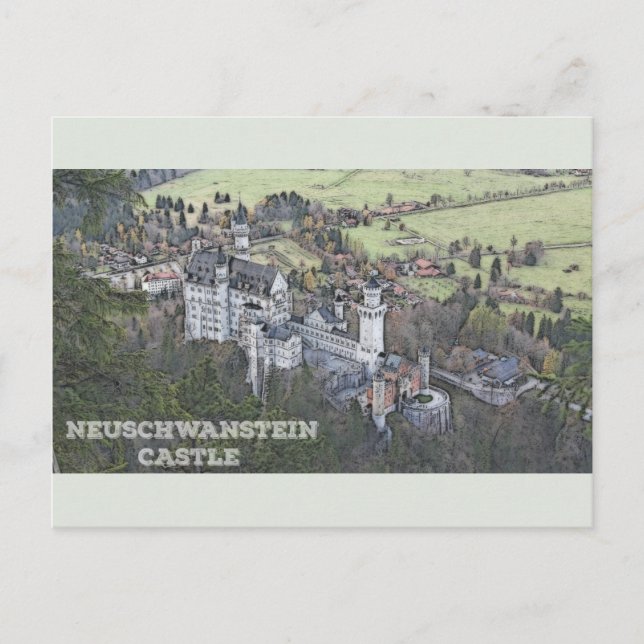 Schloss Neuschwanstein - Deutschland Postkarte (Vorderseite)
