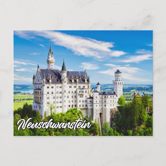 Schloss Neuschwanstein, Deutschland Postkarte (Vorderseite)
