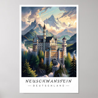 Schloss Neuschwanstein Deutschland Wandkunst, Baye Poster