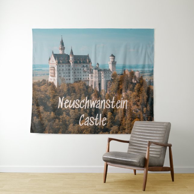 Schloss Neuschwanstein Deutschland Wandteppich (Beispiel (Horizontal))