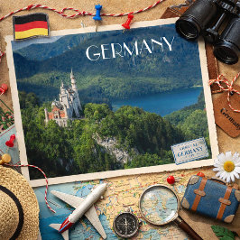 Schloss Neuschwanstein – Deutschlands Märchenfluch Postkarte
