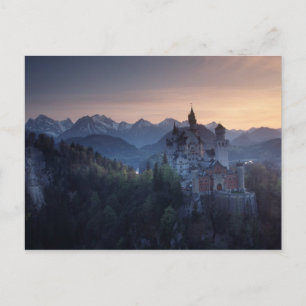 Schloss Neuschwanstein, erbaut Ende des 19. Jahrhu Postkarte