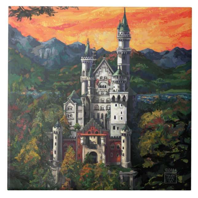 Schloss Neuschwanstein Fliese (Vorderseite)