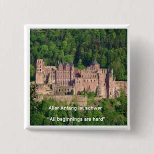Schloss Neuschwanstein Frankfurt & deutsches Zitat Button