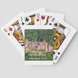 Schloss Neuschwanstein Frankfurt & deutsches Zitat Spielkarten