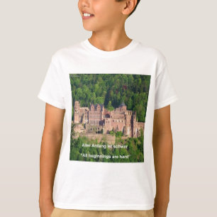 Schloss Neuschwanstein Frankfurt & deutsches Zitat T-Shirt