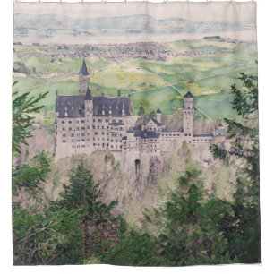 Schloss Neuschwanstein in Deutschland Duschvorhang