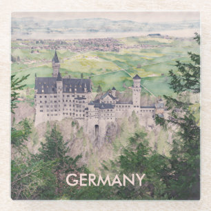 Schloss Neuschwanstein in Deutschland Glasuntersetzer
