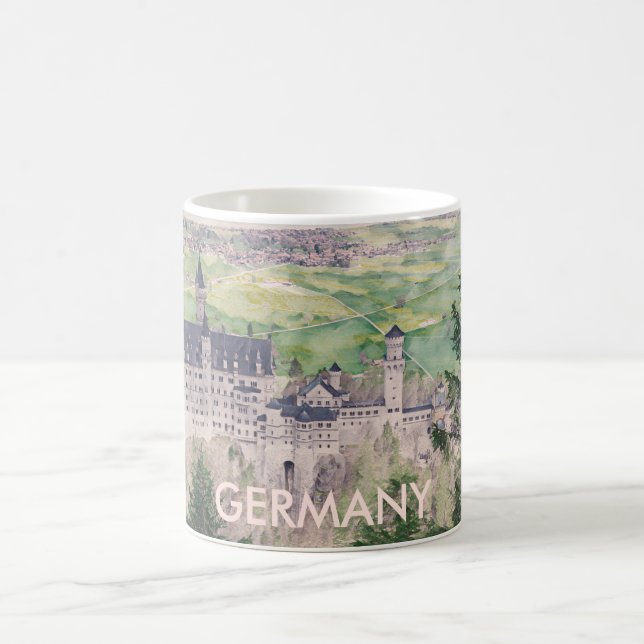 Schloss Neuschwanstein in Deutschland Kaffeetasse (Mittel)