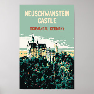 Schloss Neuschwanstein in Schwangau, Deutschland P Poster
