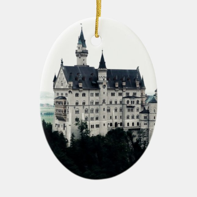 Schloss Neuschwanstein Keramik Ornament (Vorne)