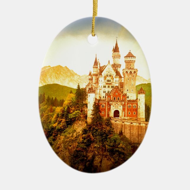 Schloss Neuschwanstein Keramik Ornament (Vorne)