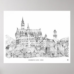 Schloss Neuschwanstein Kunstmuseum Poster