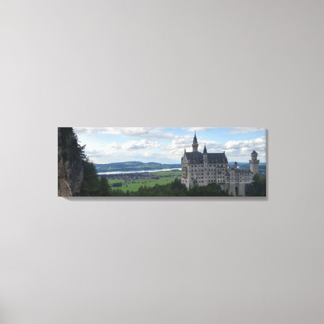 Schloss Neuschwanstein Leinwand Panorama (Vorderseite)