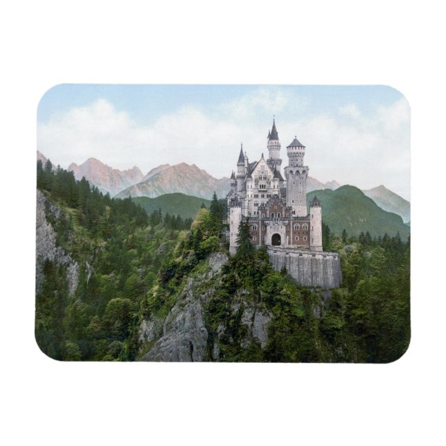Schloss Neuschwanstein Lithograph Magnet (Horizontal)