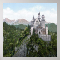 Schloss Neuschwanstein Lithograph