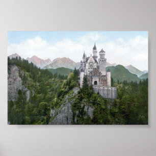 Schloss Neuschwanstein Lithograph Poster