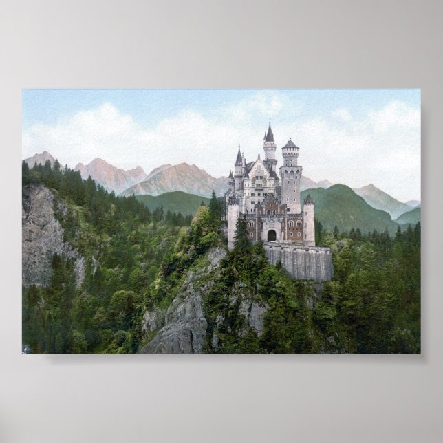 Schloss Neuschwanstein Lithograph Poster (Vorne)