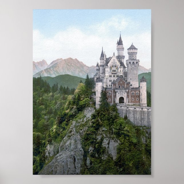 Schloss Neuschwanstein Lithograph Poster (Vorne)
