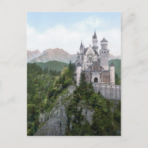 Schloss Neuschwanstein Lithograph Postkarte