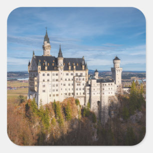 Schloss Neuschwanstein Quadratischer Aufkleber