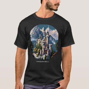 Schloss Neuschwanstein, Retro für benutzerdefinier T-Shirt