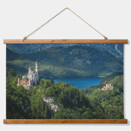 Schloss Neuschwanstein, Schwangau, Deutschland Wandteppich Mit Holzrahmen