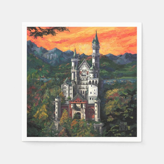Schloss Neuschwanstein Serviette (Vorderseite)