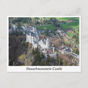 Schloss Neuschwanstein und Alpen Postkarte