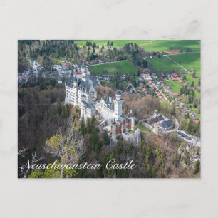 Schloss Neuschwanstein und Alpen Postkarte