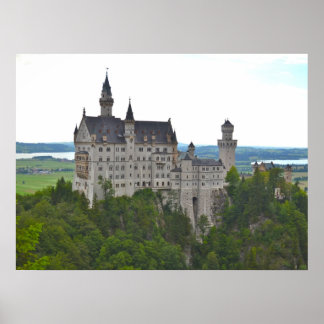 Schloss Neuschwanstein von der Brücke Poster