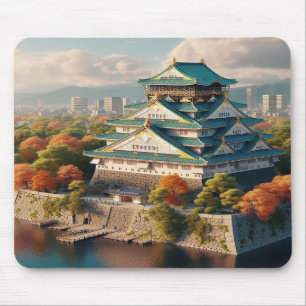 Schloss Osaka Japan Landschaft Vintage Reise Mousepad