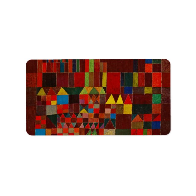 Schloss Paul Klee und Sun Adressaufkleber (Vorne)