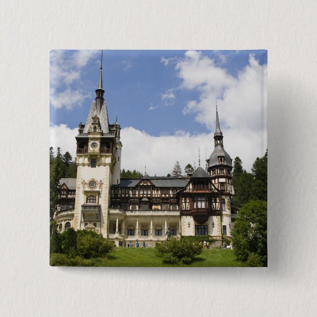 Schloss Peles aus dem 18. Jahrhundert, Sinaia, Rum Button (Vorderseite)