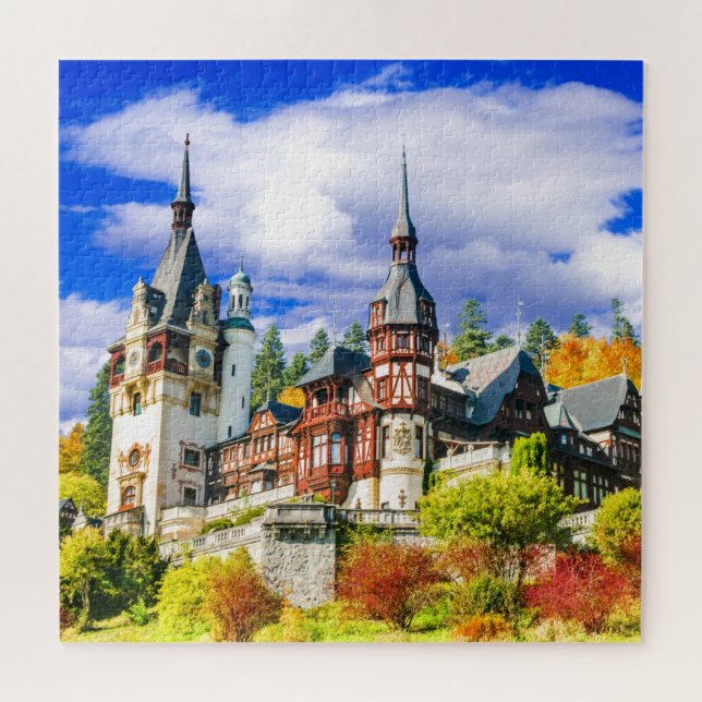 Schloss Peles in Karpaten, Rumänien Puzzle (Horizontal)