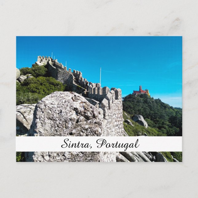 Schloss Pena Schloss Moors Sintra Portugal Postkarte (Vorderseite)