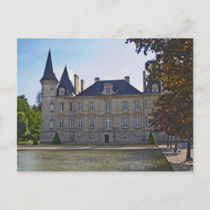 Schloss Pichon Longueville Baron und Teich Postkarte