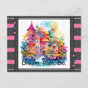Schloss Pink Dreamworld Postkarte