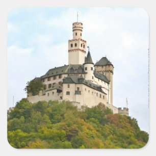 Schloss Quadratischer Aufkleber