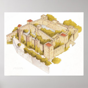Schloss San Jorge. Lissabon Portugal Poster