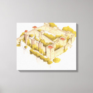 Schloss Sans Jorge. Lissabon Portugal Leinwanddruck