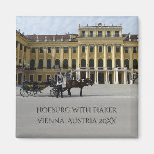 Schloss Schönbrunn mit Fiaker Wien, Österreich Magnet